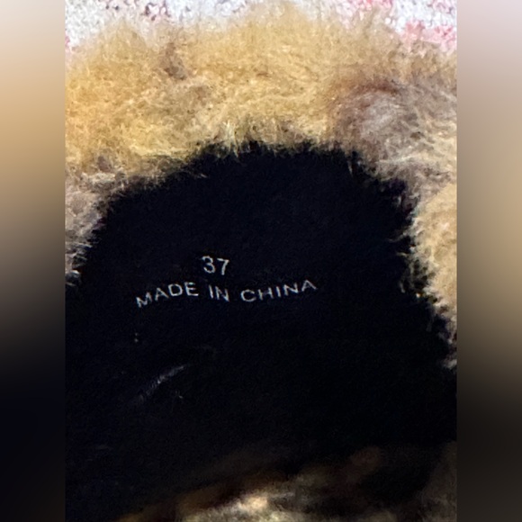 Rag & Bone Leopard Bailey Mule Slippers in Faux Fur in Size 7 - Picture 5 of 11